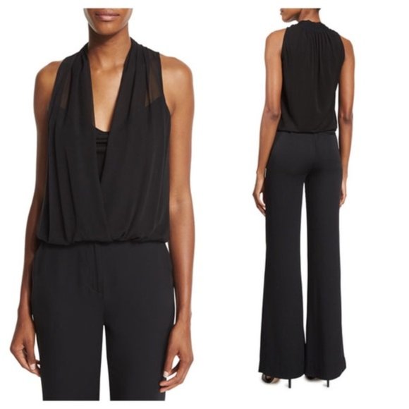 NWT DVF Diane Von Furstenberg Dara Silk Blouse XS Crossover Black - Picture 1 of 5